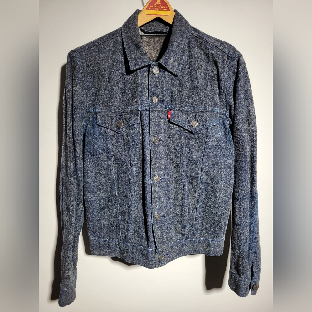 Levi's slim denim trucker jacket dark blue